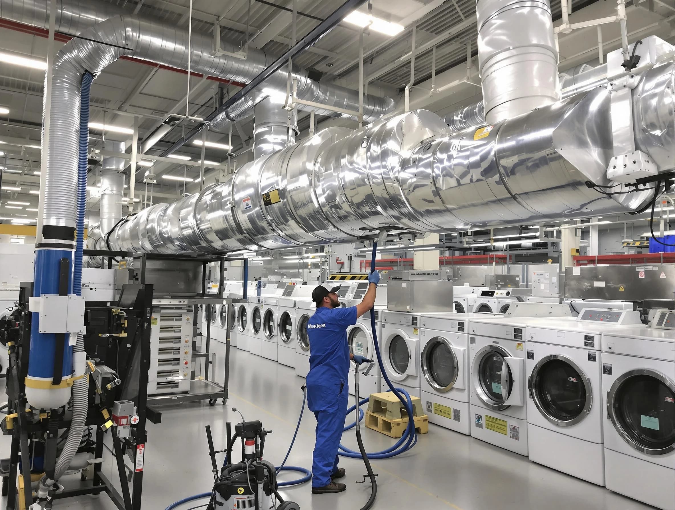 Stafford Courthouse Dryer Vent Cleaning team performing heavy-duty industrial dryer vent cleaning in Stafford Courthouse